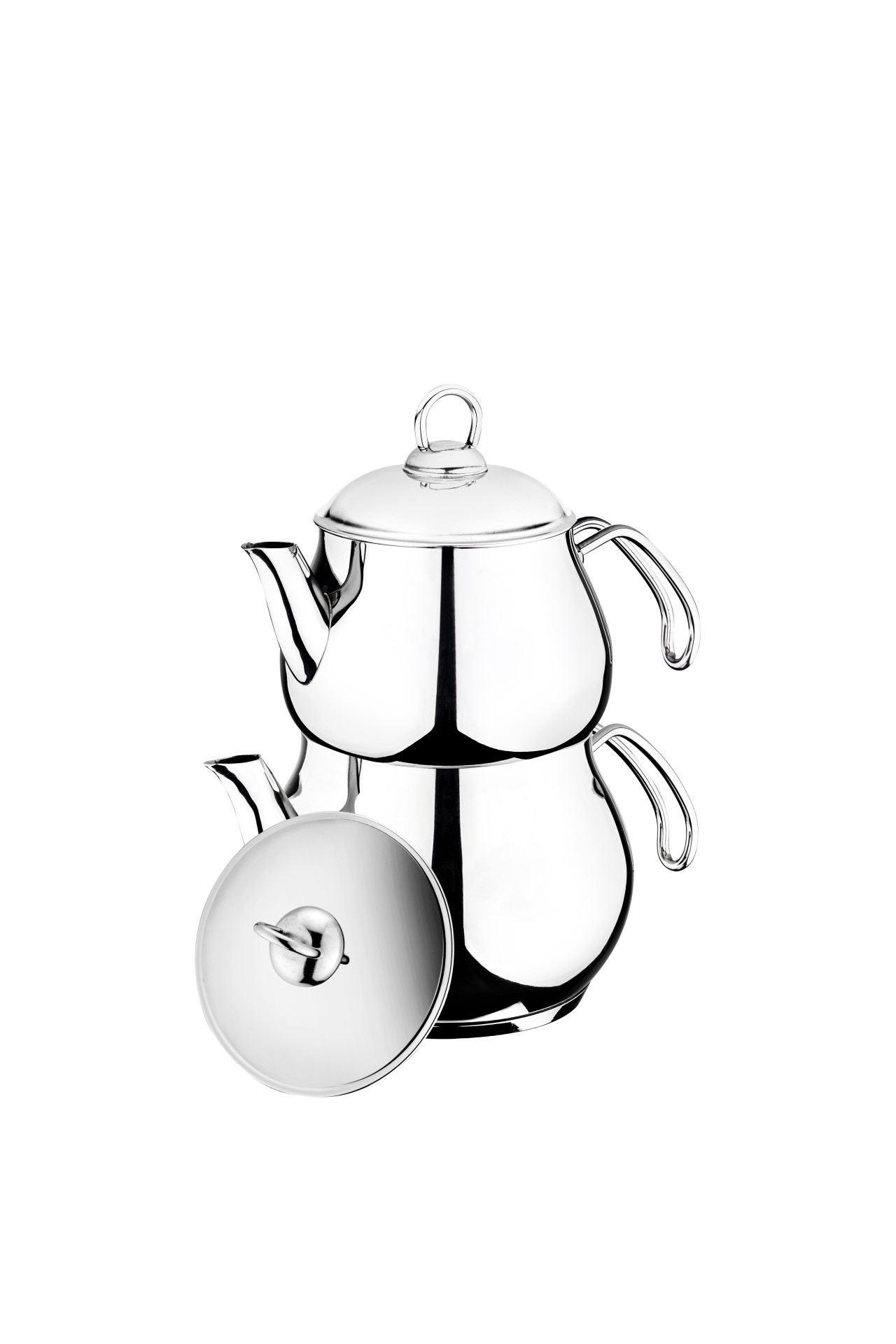 Solid - Çelik Kulplu Çelik Çaydanlık Takımı