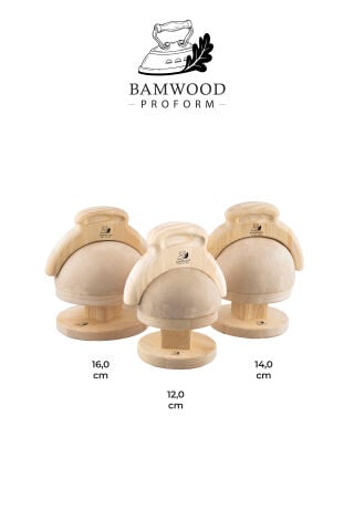 Bamwood Proform Steven 12 cm 14 cm 16 cm Küre Alçak Form 3'lü Set Ve Klaket