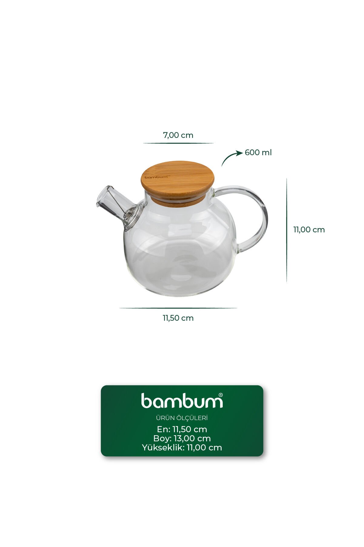 Taric - Cam Demlik 600ml