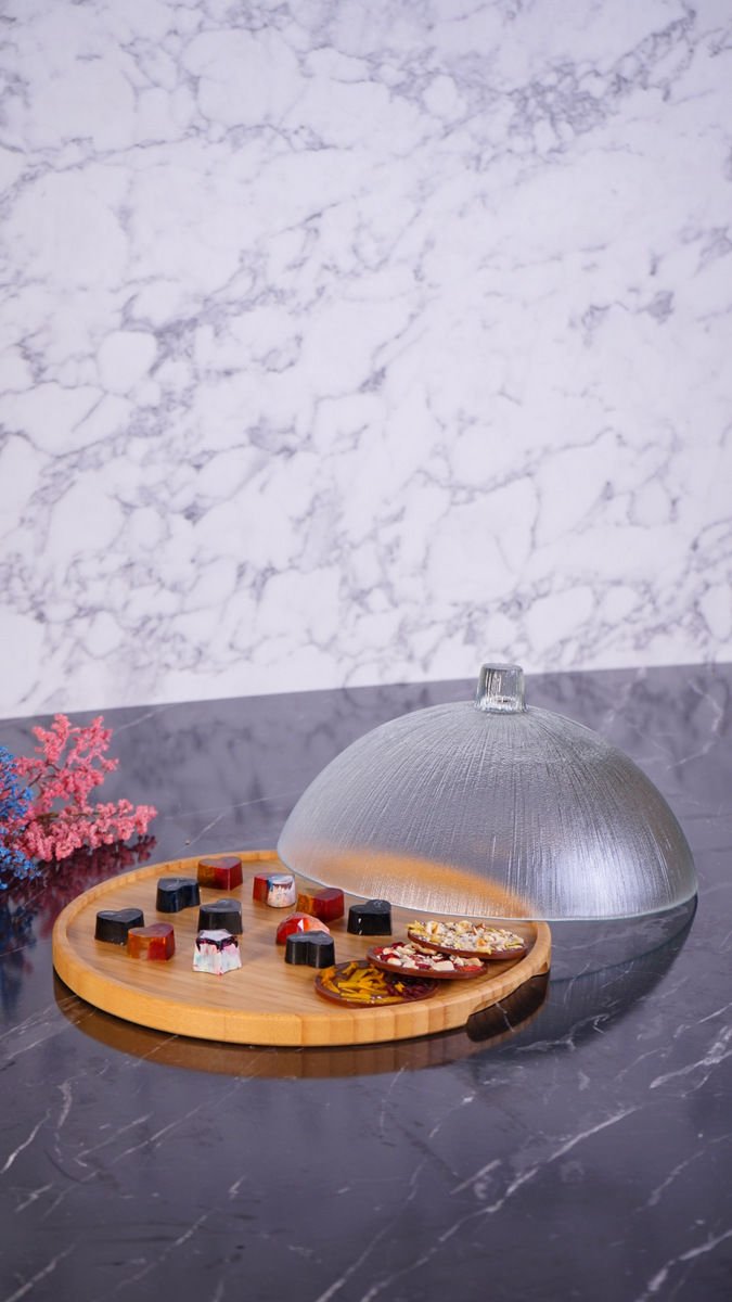 Kuga - Cam Kapaklı Kek Fanusu 30 cm