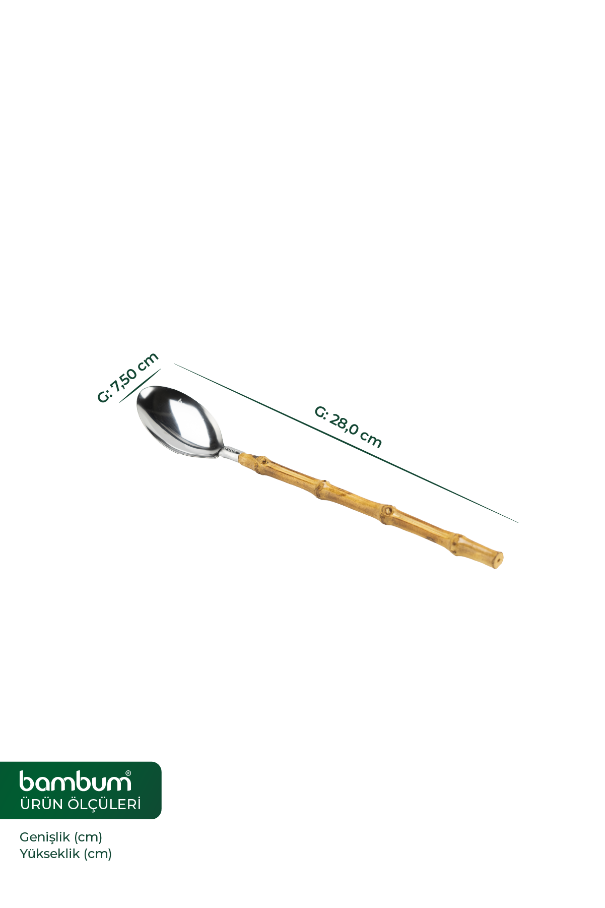 Mundo - Bambu Saplı Pilav Kaşığı 28*7,5cm