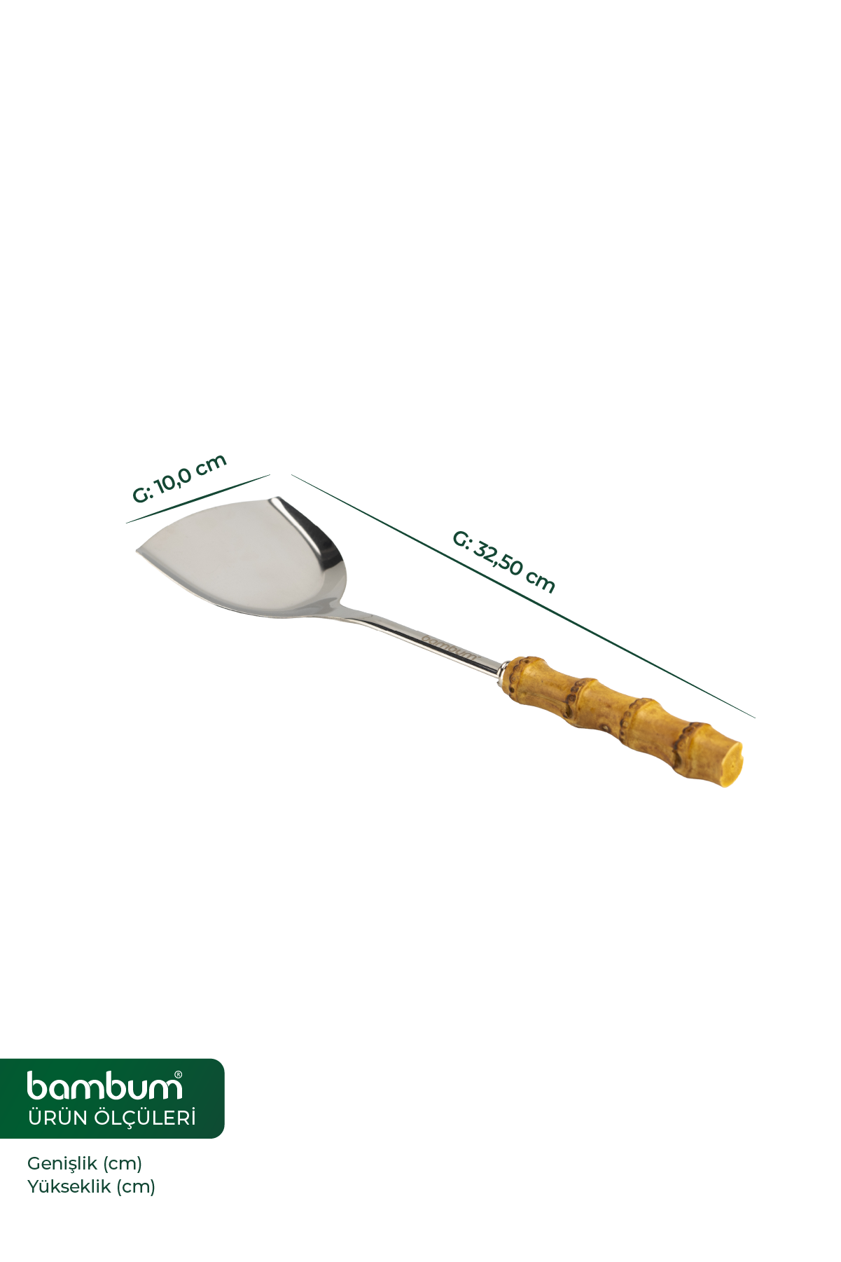 Mundo - Bambu Saplı Kızartma Kaşığı 32,5*10cm