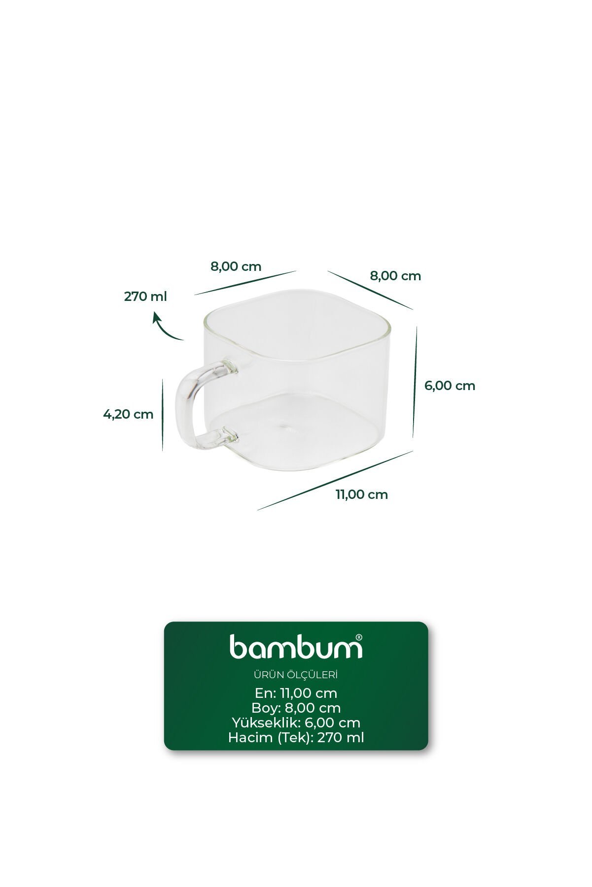 Tier - Bambu Cam 6'lı Baharatlık Seti