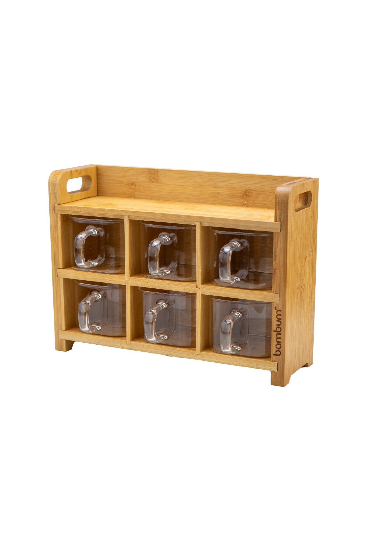 Tier - Bambu Cam 6'lı Baharatlık Seti