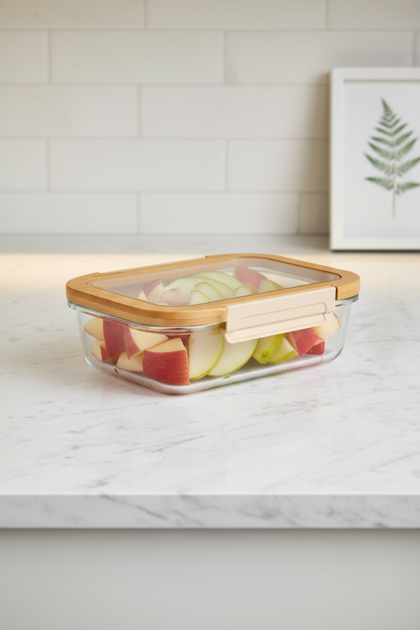 Moira - Cam Kapaklı Kilitli Cam Saklama Kabı 1040 ml