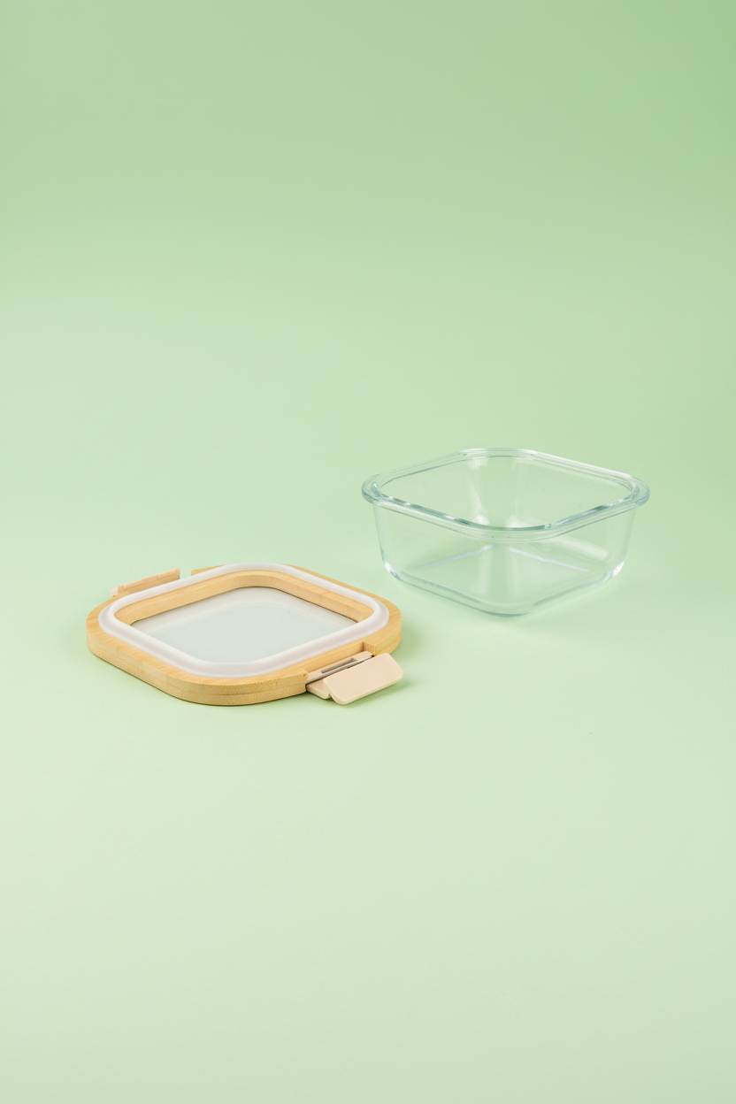 Poira - Cam Kapaklı Kilitli Cam Saklama Kabı 520 ml