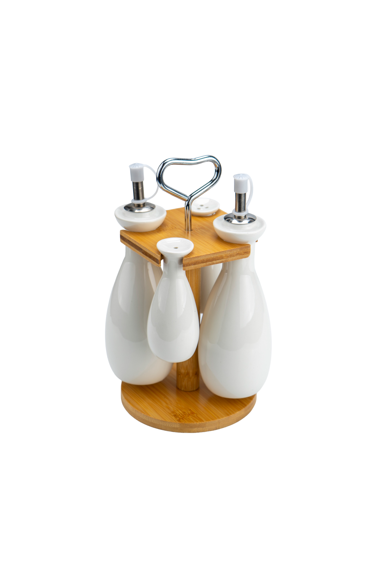 Tiago - Bambu Standlı Yağlık Sirkelik Tuzluk ve Biberlik