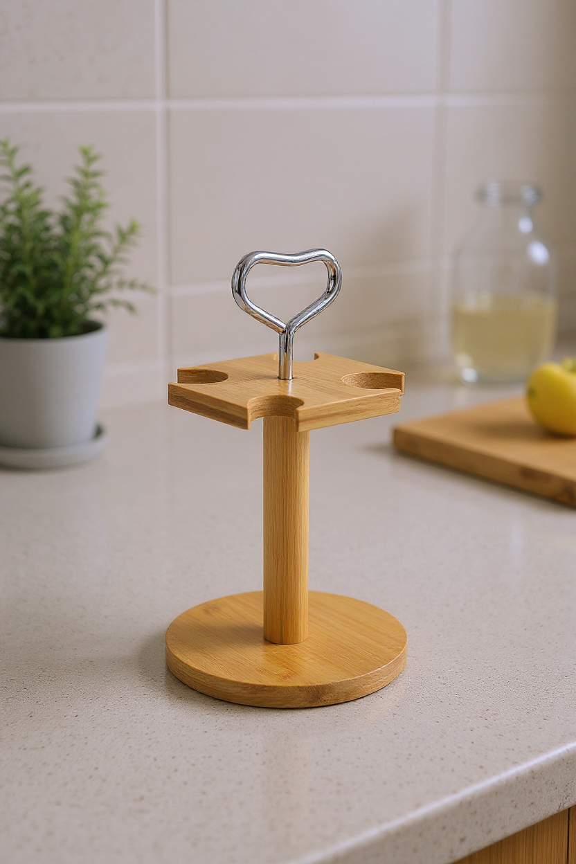 Tiago - Bambu Standlı Yağlık Sirkelik Tuzluk ve Biberlik