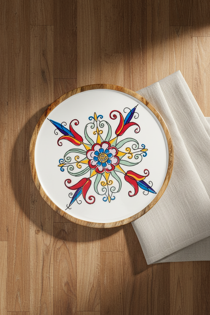 Gura - Yuvarlak Tepsi Lale Büyük