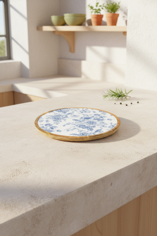 Gura - Yuvarlak Tepsi Gül Büyük