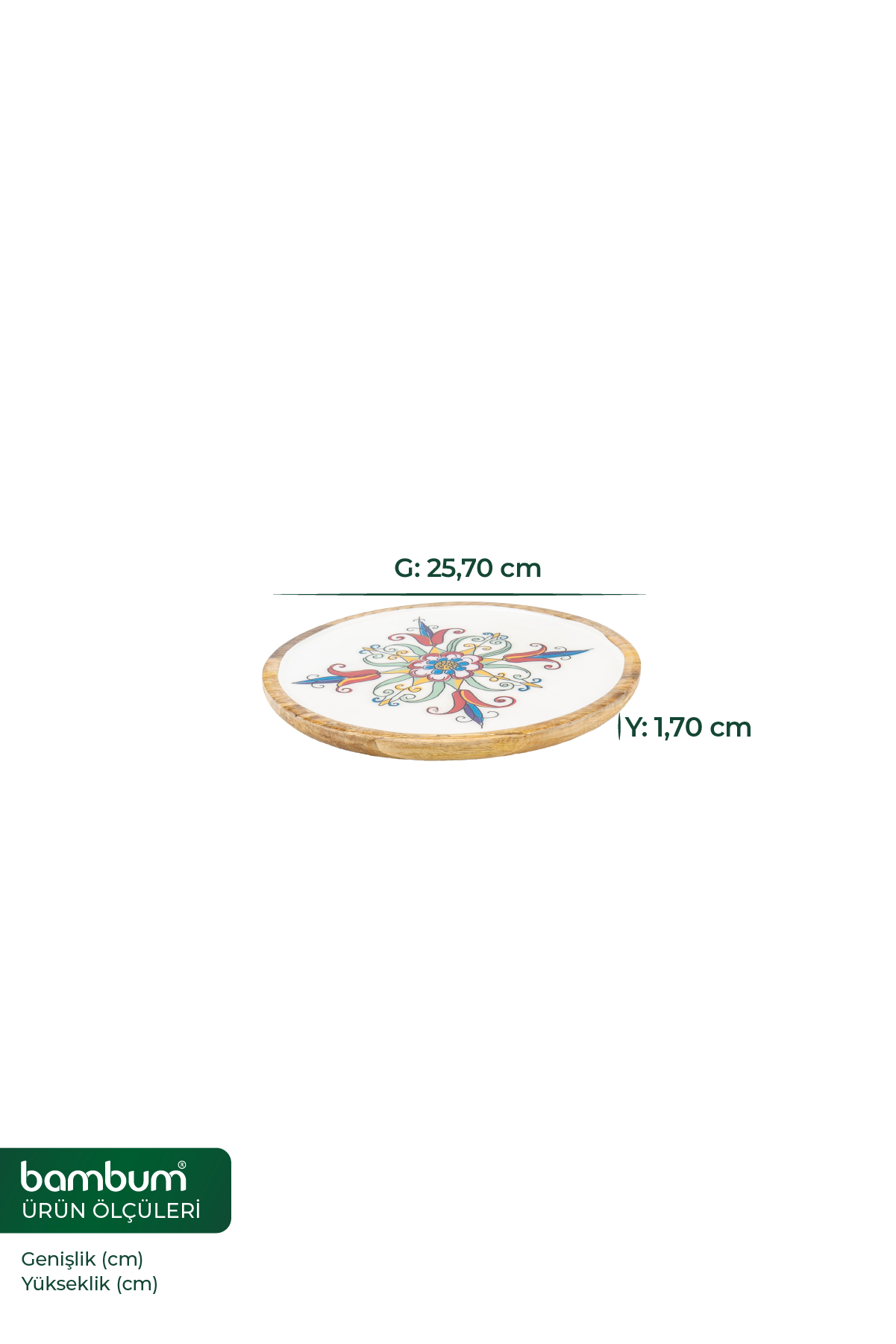 Gura - Yuvarlak Tepsi Lale Küçük