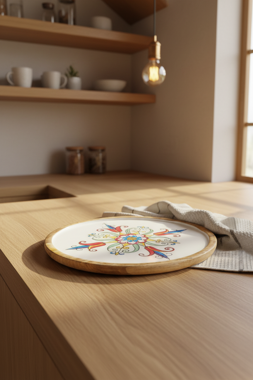 Gura - Yuvarlak Tepsi Lale Küçük