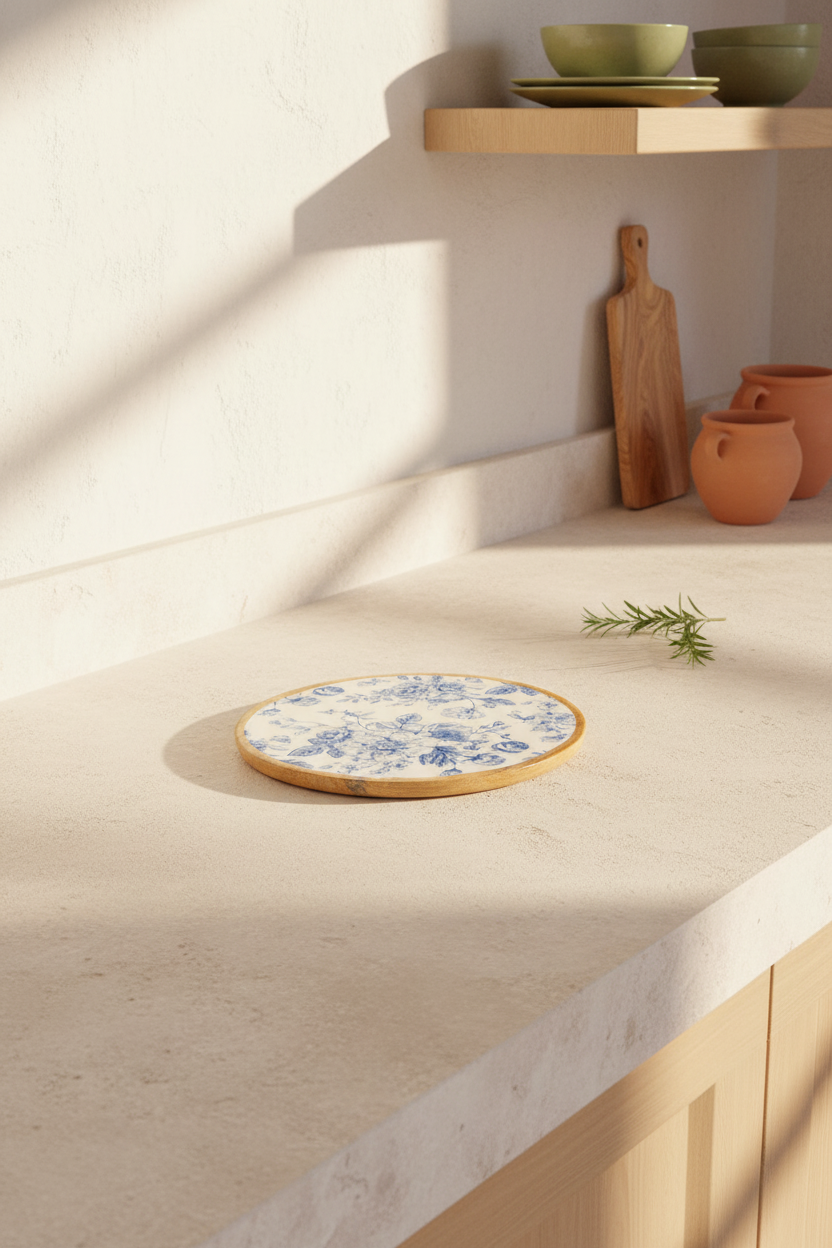 Gura - Yuvarlak Tepsi Gül Küçük