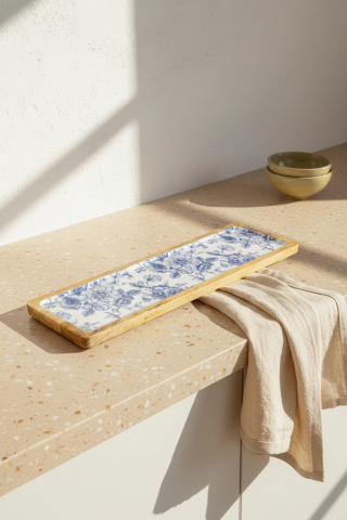 Gura - Dikdörtgen Tepsi Gül Büyük