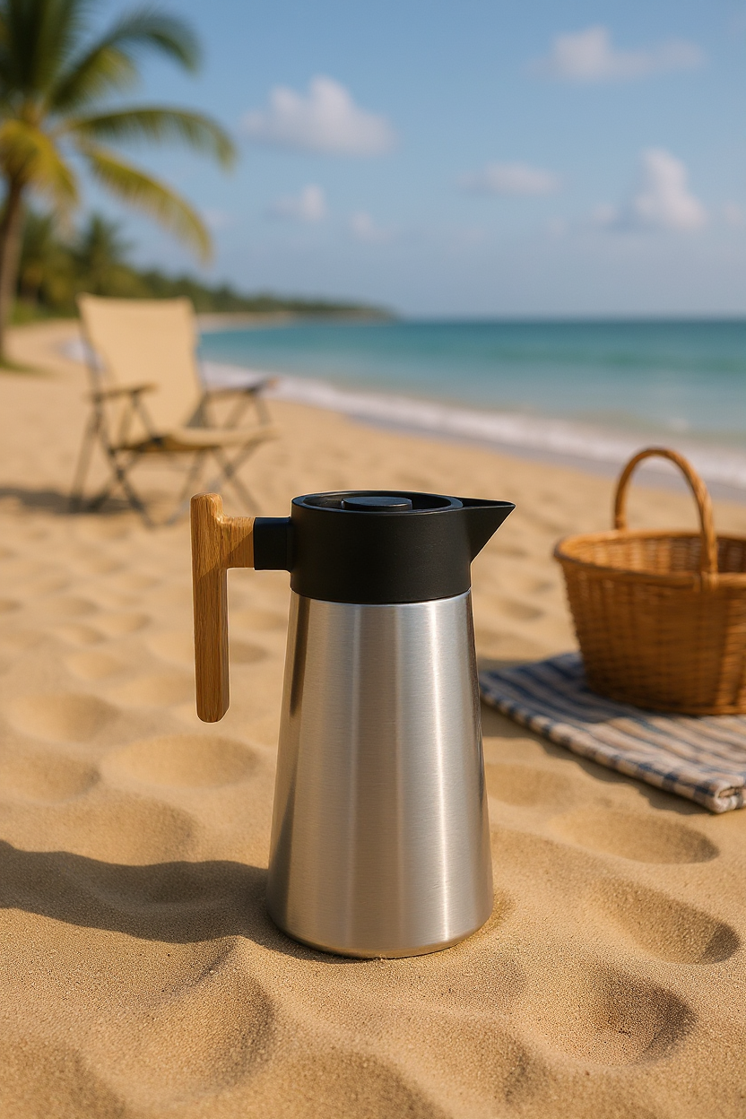 North - Bambu Saplı Çelik Termos Inox 2 Litre