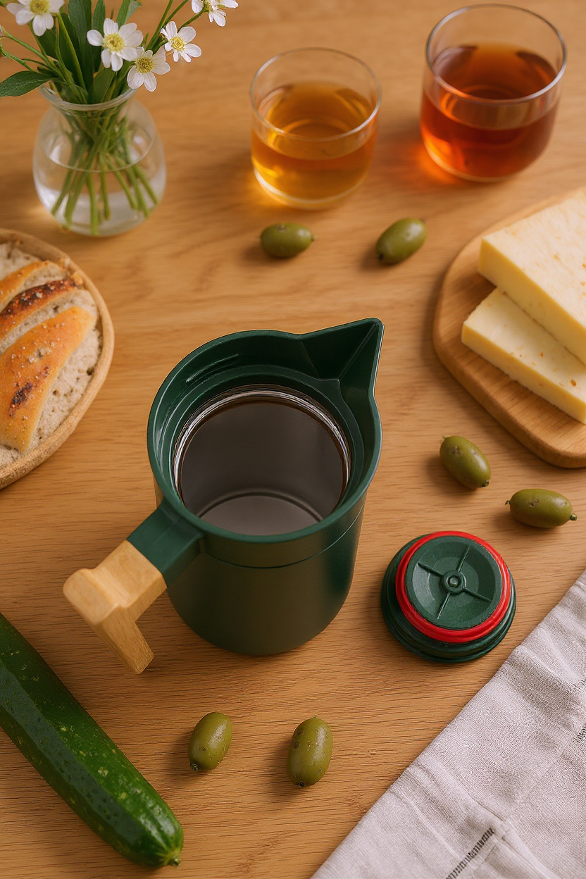 North - Bambu Saplı Çelik Termos Yeşil 2 Litre