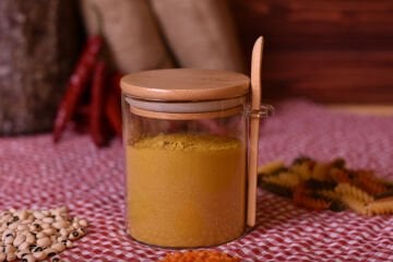 Lolla - Kaşıklı Cam Saklama Kabı 10 cm