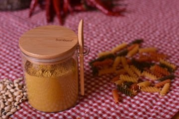 Lolla - Kaşıklı Cam Saklama Kabı 10 cm