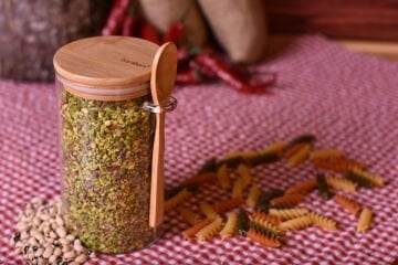 Lolla - Kaşıklı Cam Saklama Kabı 15 cm