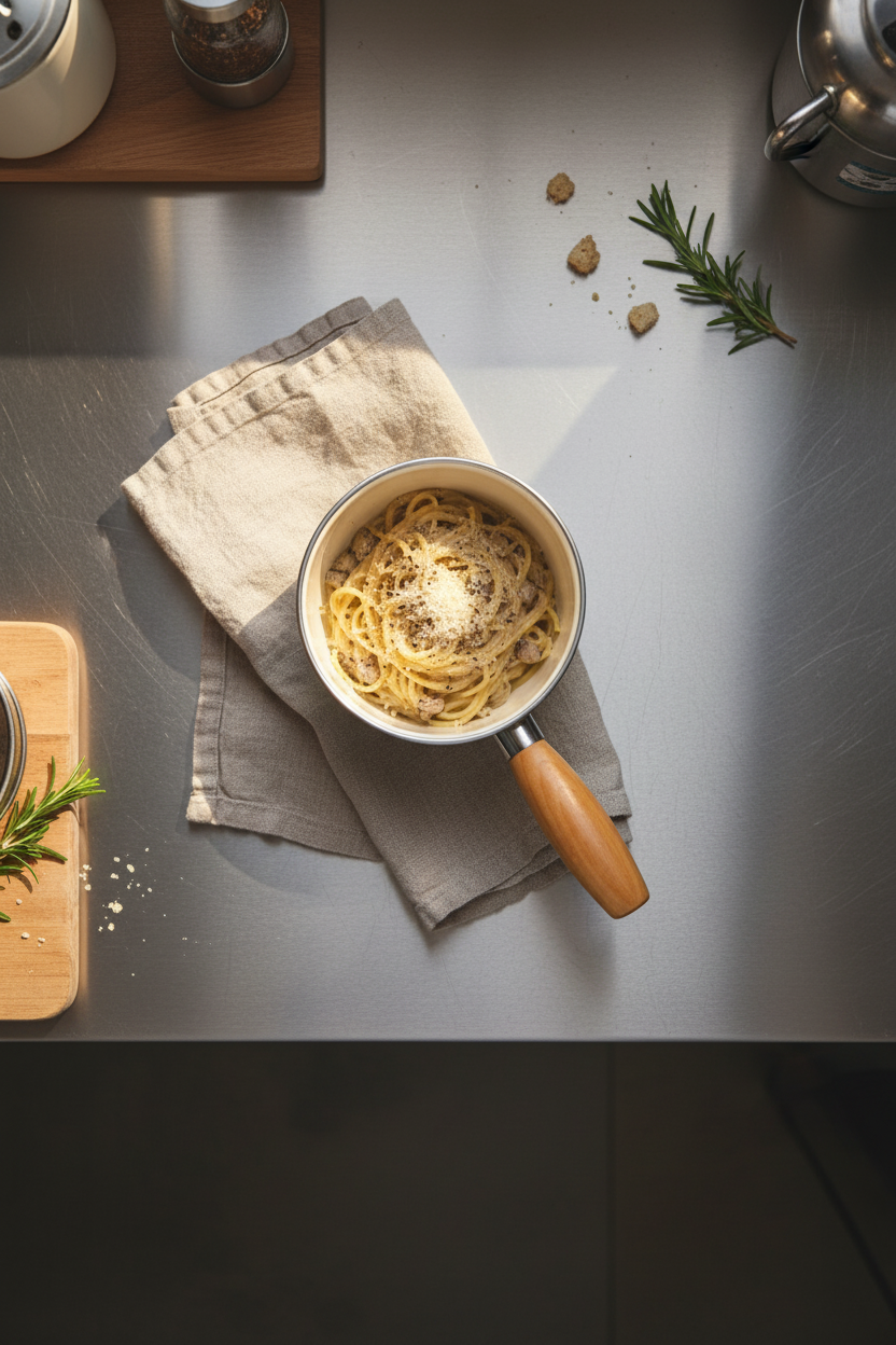 Nostalji - Ahşap Saplı Tava Koyu Gri 14 cm