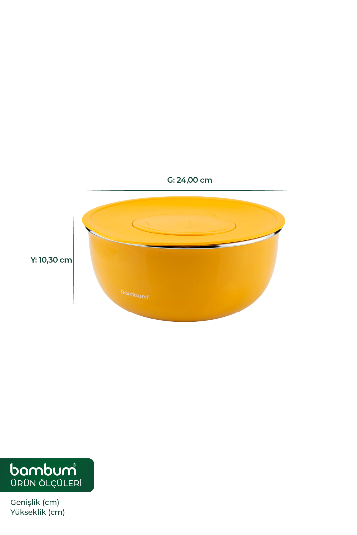 Nostalji -  Karıştırma Kabı Hardal 24 cm