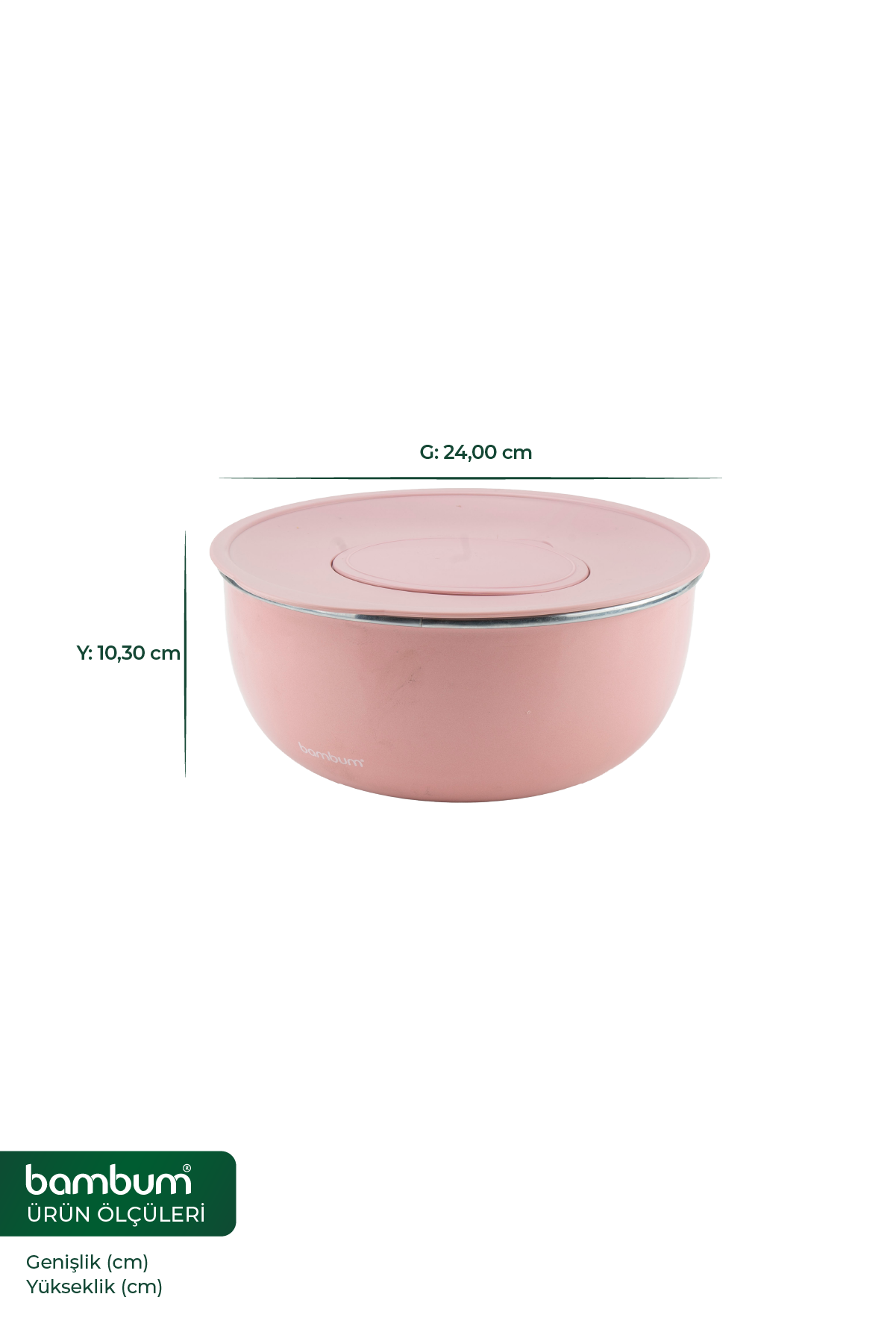 Nostalji -  Karıştırma Kabı Seker Pembe 24 cm