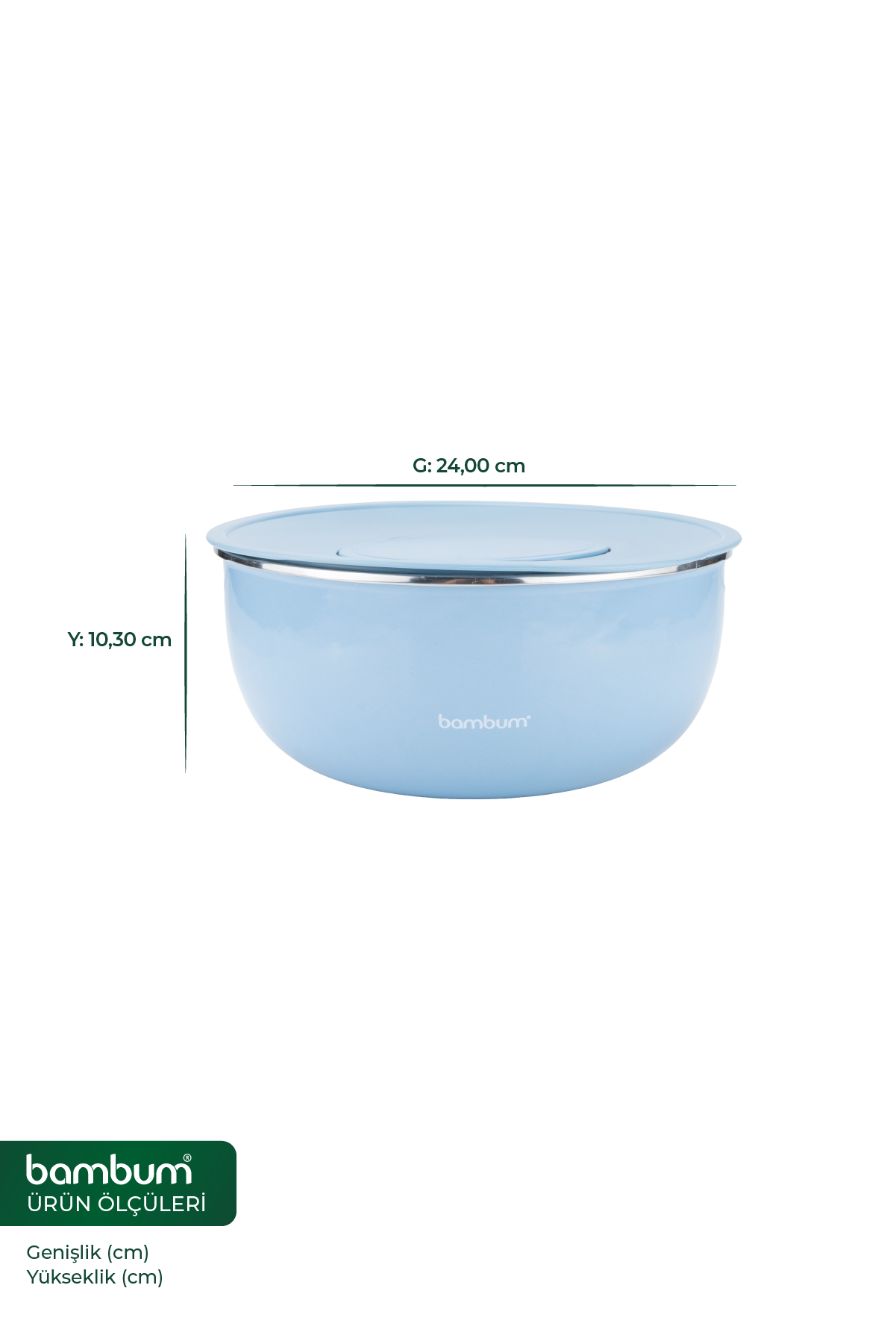 Nostalji -  Karıştırma Kabı Mavi 24 cm