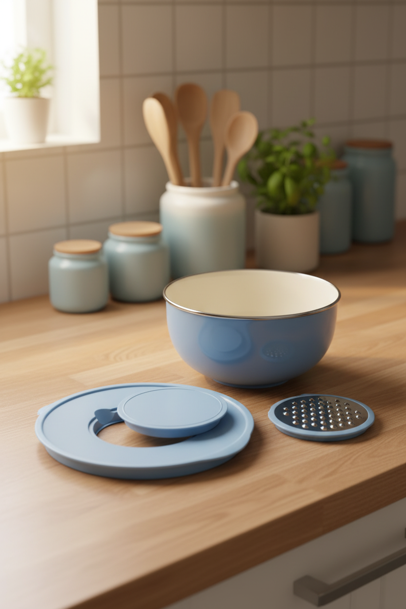 Nostalji -  Karıştırma Kabı Mavi 24 cm