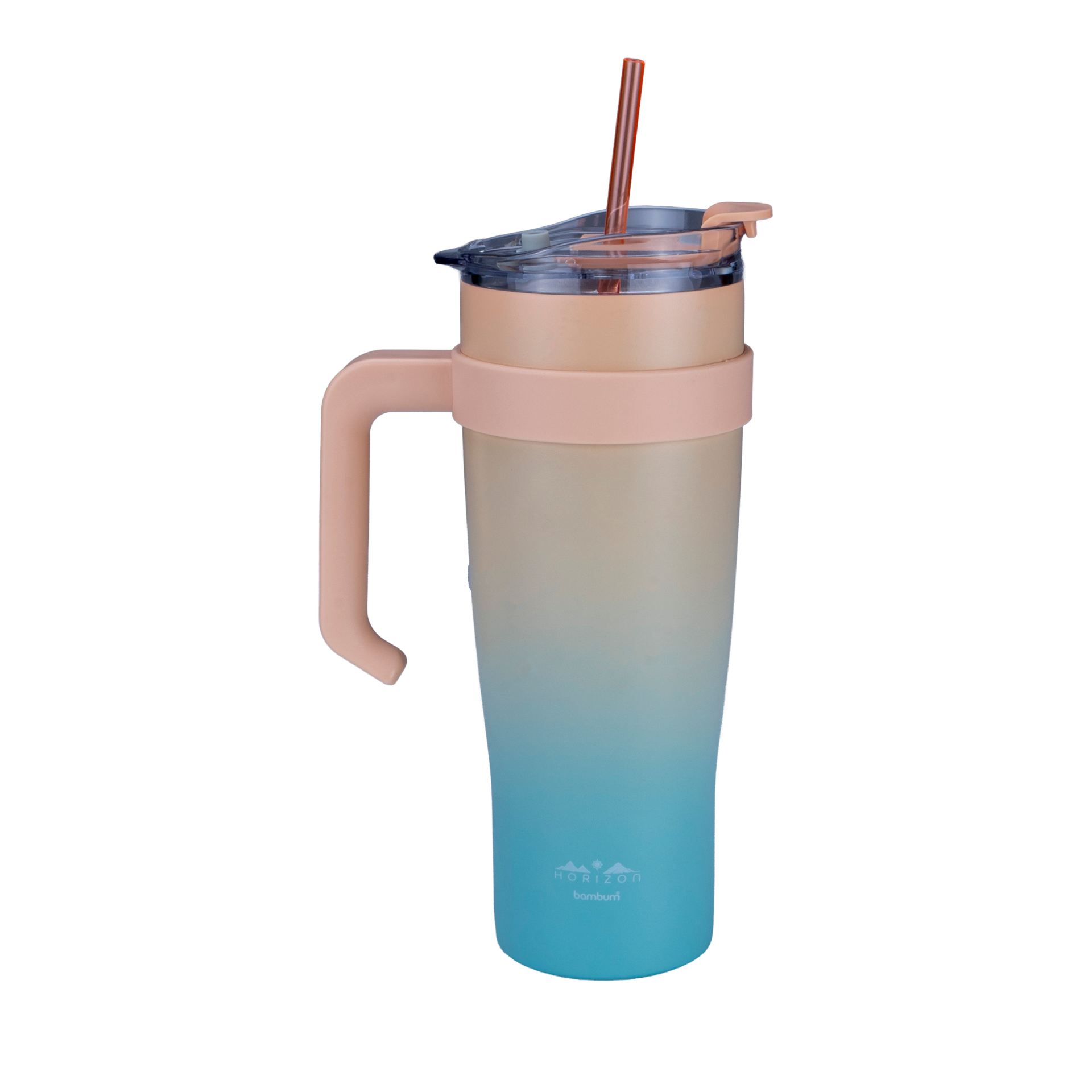 Horizon - Pipetli Termos Bardak Turkuaz 1000ml