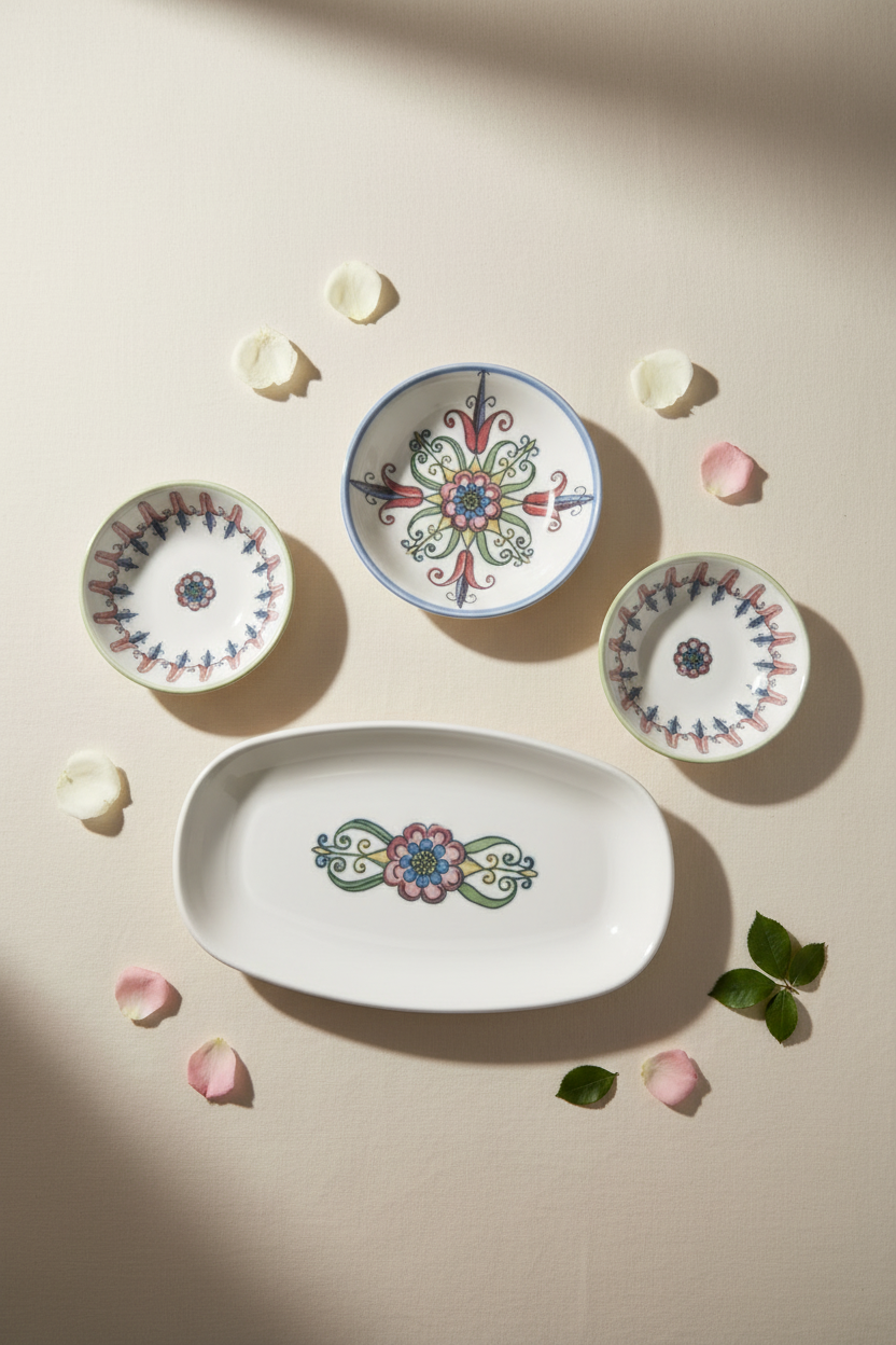 Moderna - 14 Parça Kahvaltı Takımı Tulip