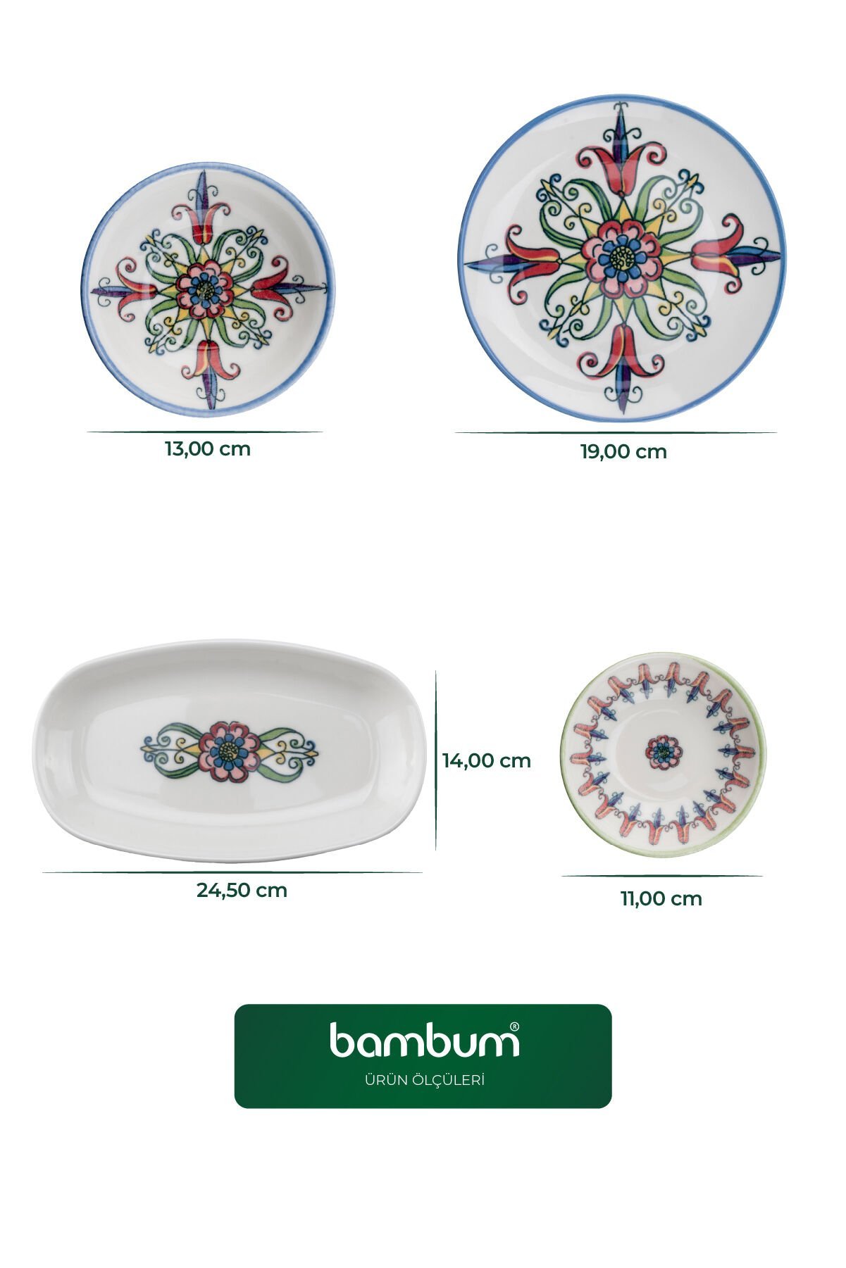 Moderna - 14 Parça Kahvaltı Takımı Tulip