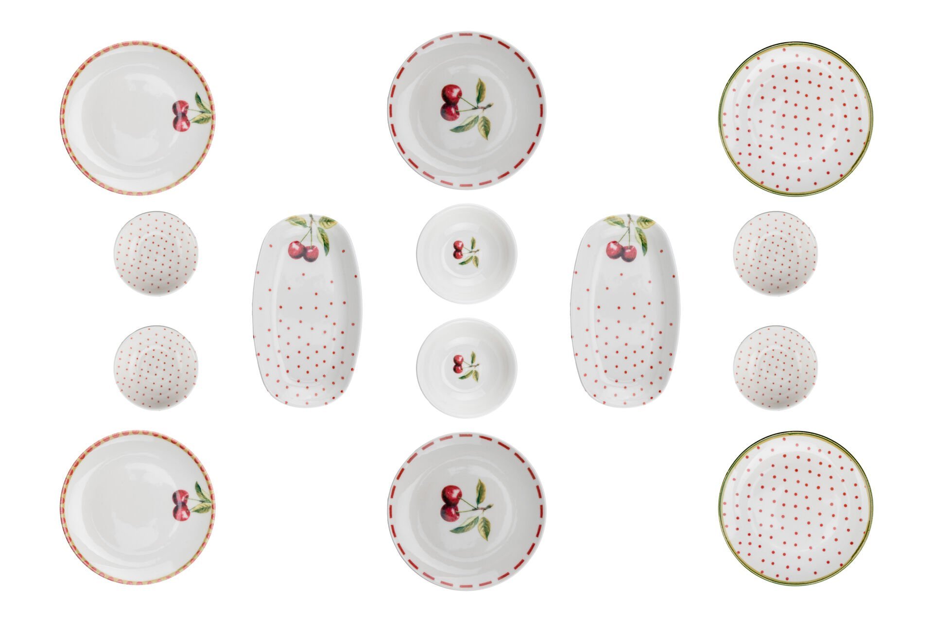 Moderna - 14 Parça Kahvaltı Takımı Cherry