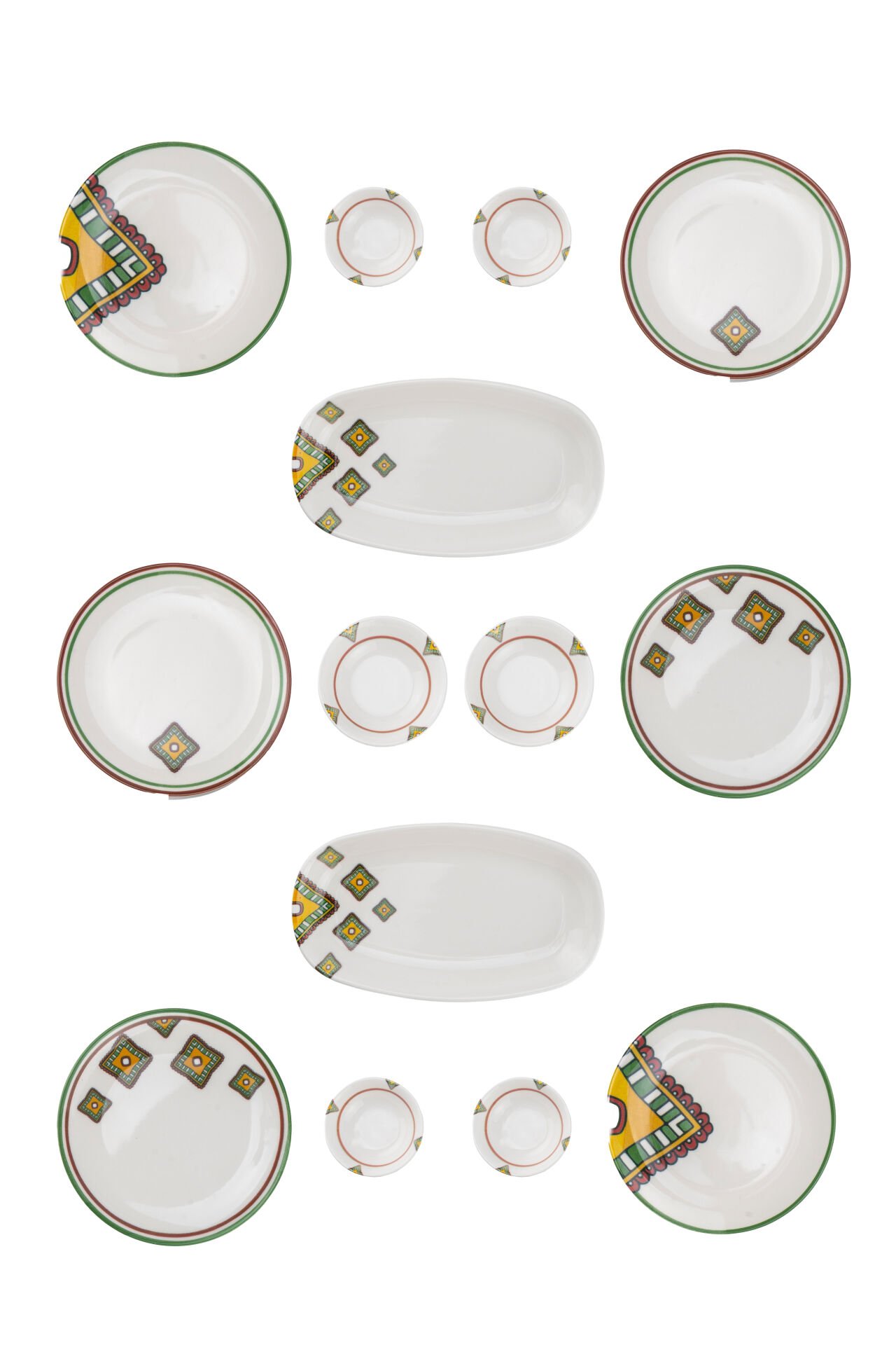 Moderna - 14 Parça Kahvaltı Takımı Mustard