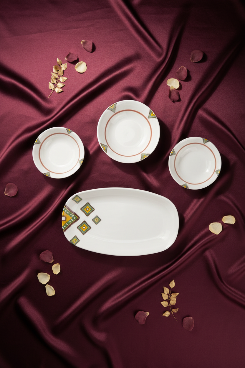 Moderna - 14 Parça Kahvaltı Takımı Mustard