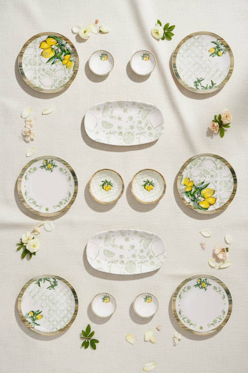 Moderna - 14 Parça Kahvaltı Takımı Limon