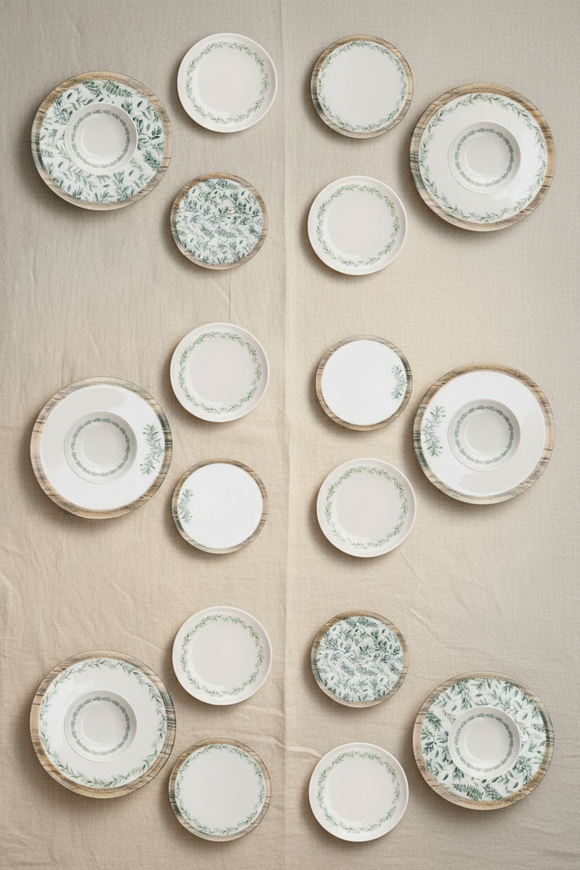 Moderna - 24 Parça Yemek Takımı Yaprak