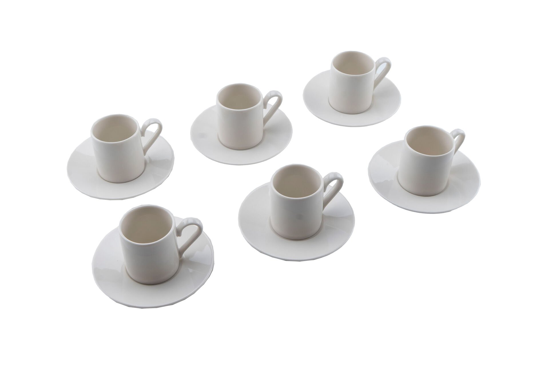 Naz - 6 Kişilik Kahve Fincan Takımı Sade