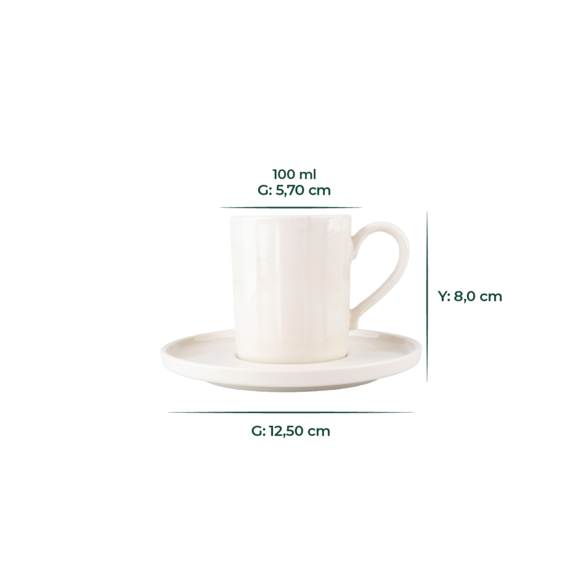 Lipa - 6 Kişilik Kahve Fincan Takımı