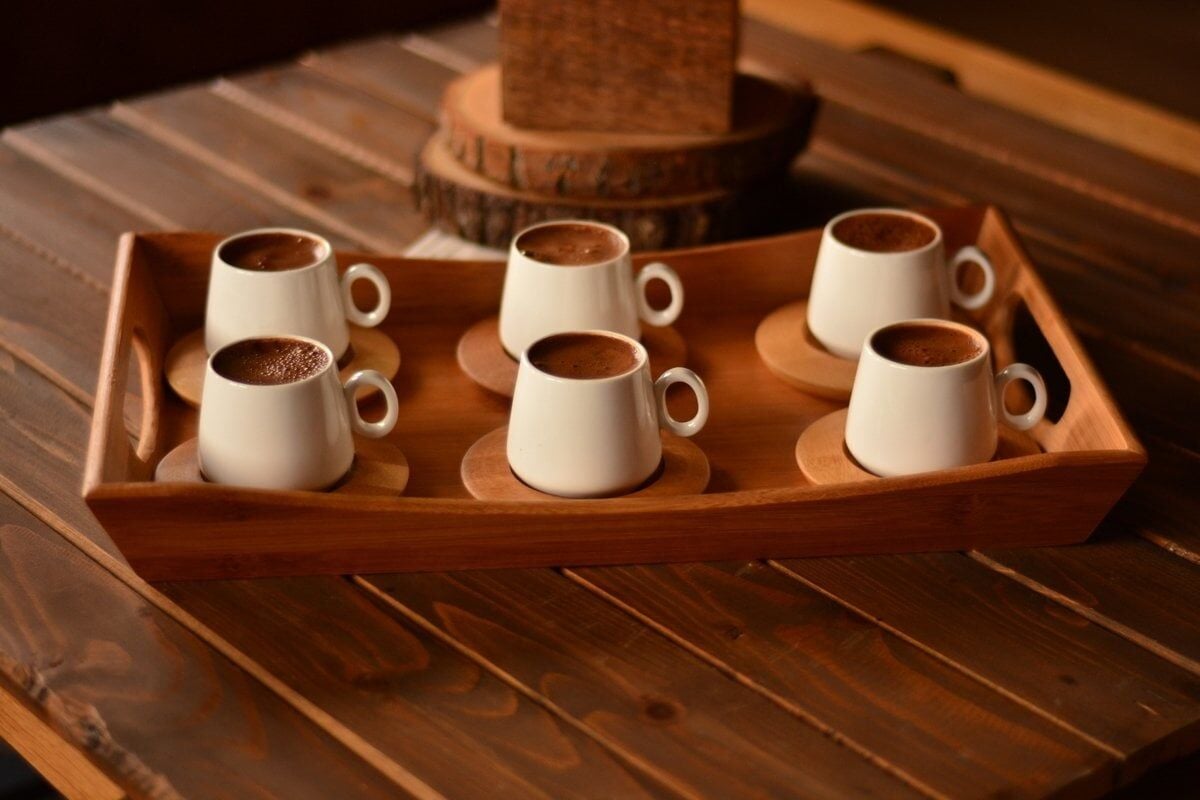 Ottoman - 6 Kişilik Kahve Fincan Takımı Sade