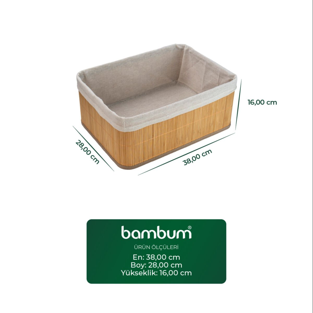 Linen - 4'lü Sepet Seti Dikdörtgen