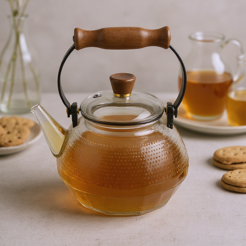 Sven - Metal Kaplamalı Cam Demlik 1200ml