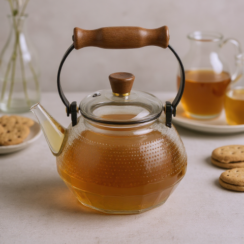 Sven - Metal Kaplamalı Cam Demlik 1200ml