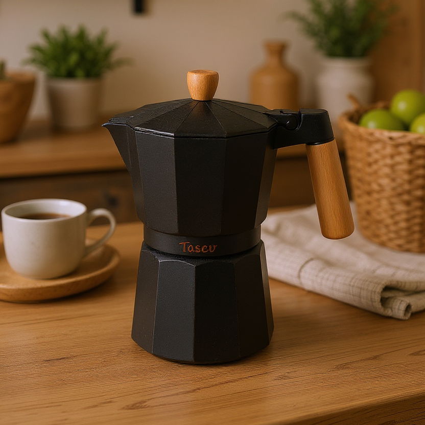Garen - Moka Pot 9 Fincan Siyah