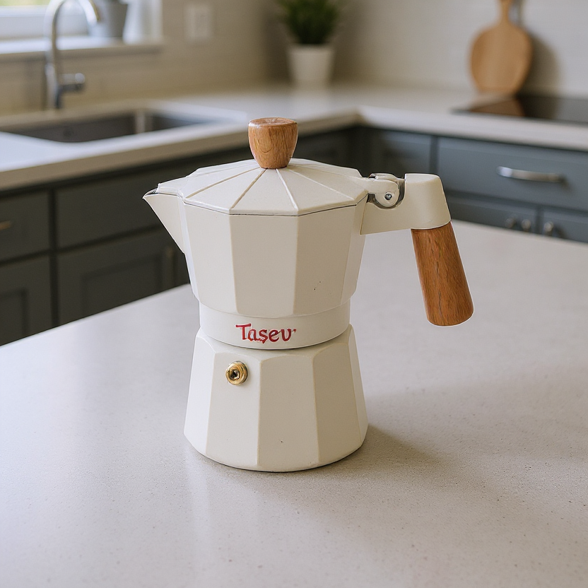 Garen - Moka Pot 3 Fincan Bej