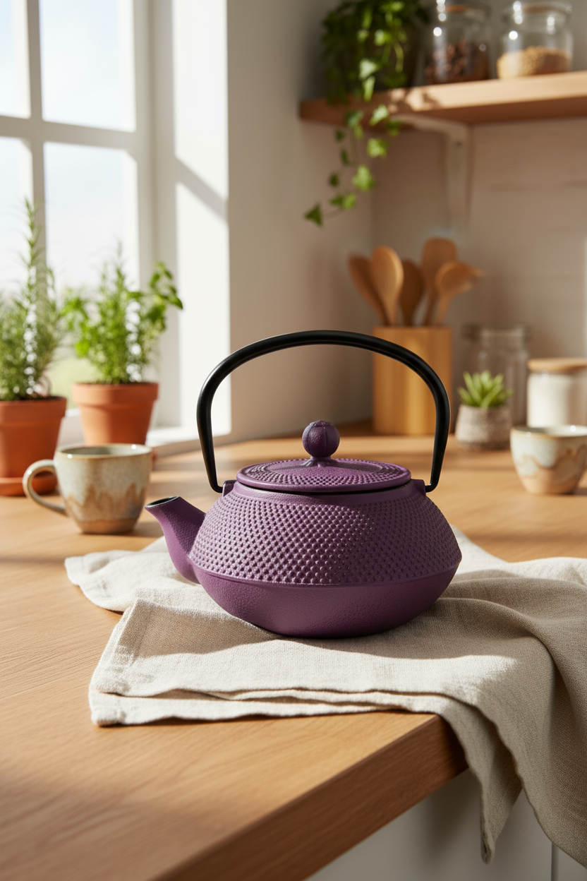 Linden - Sümbül Döküm Demlik 750 ml Mor