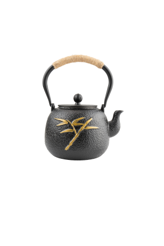 Armanno - Sümbül Döküm Demlik 1200 ml Siyah